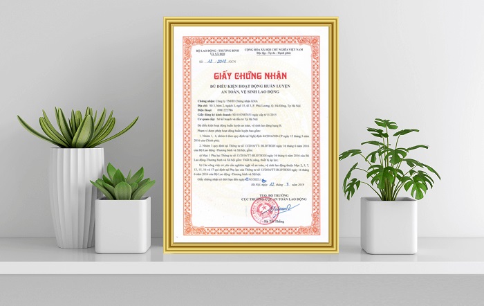 Mẫu giấy chứng nhận ISO 9001:2015