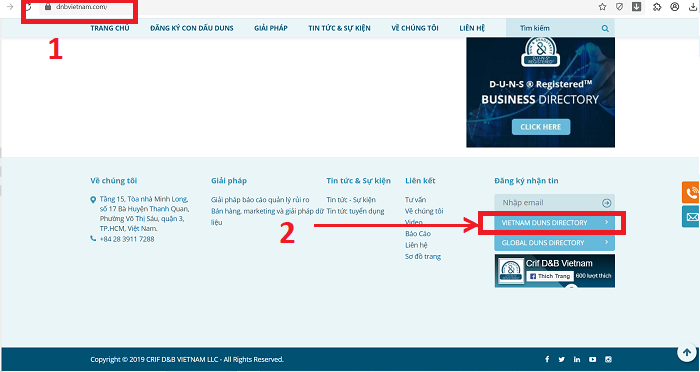 CÁCH CHECK MÃ DUNS