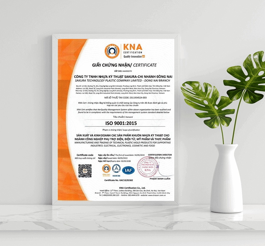 chứng chỉ iso 9001:2015 của KNA CERT 