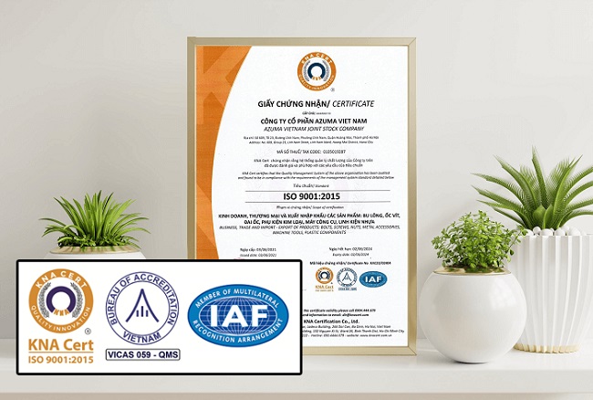 Mẫu chứng chỉ ISO 9001:2015 