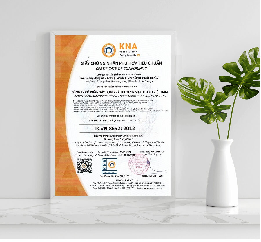 chứng nhận hợp chuẩn công ty detech