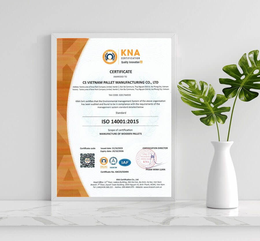 chứng nhận iso 14001:2015