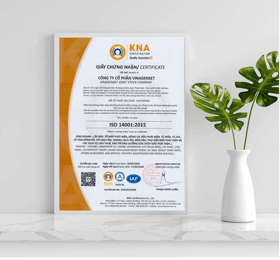 chứng nhận iso 14001:2015