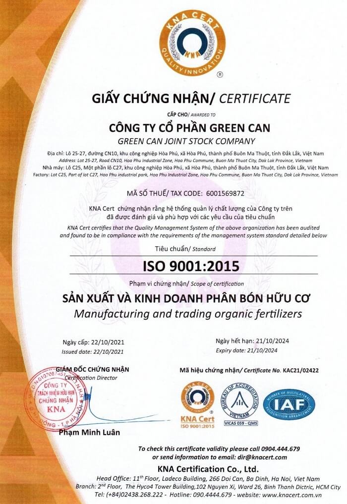 chứng nhận iso 9001:2015