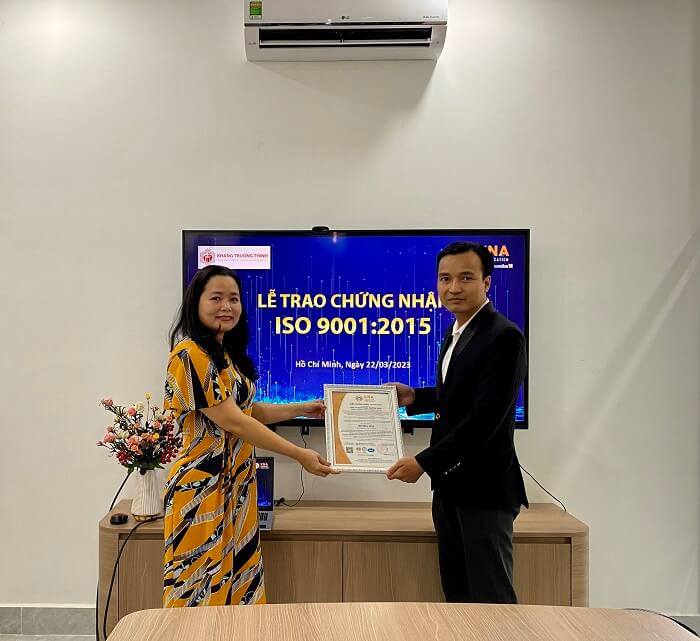 chứng nhận ISO 9001:2015 cho công ty tnhh trường sơn thịnh