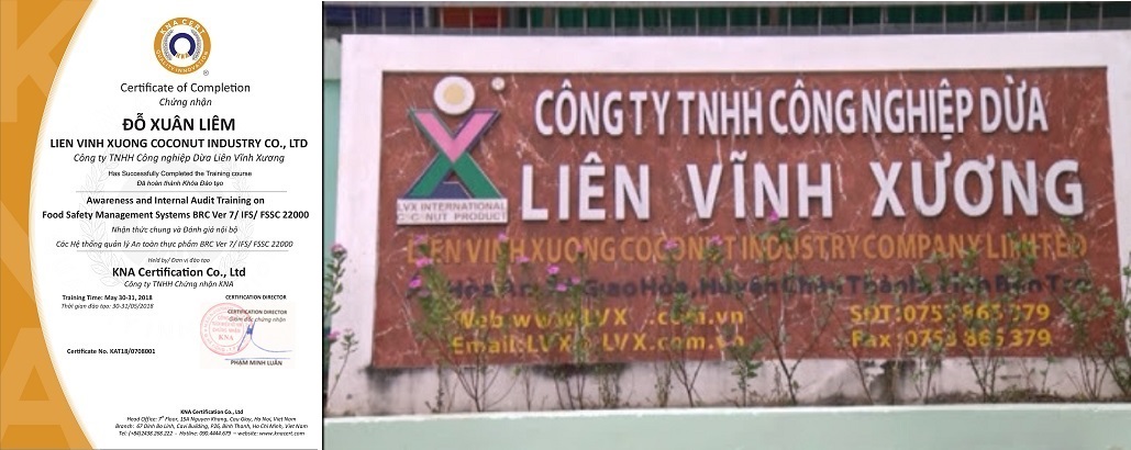 CÔNG TY DỪA LIÊN VĨNH XƯƠNG