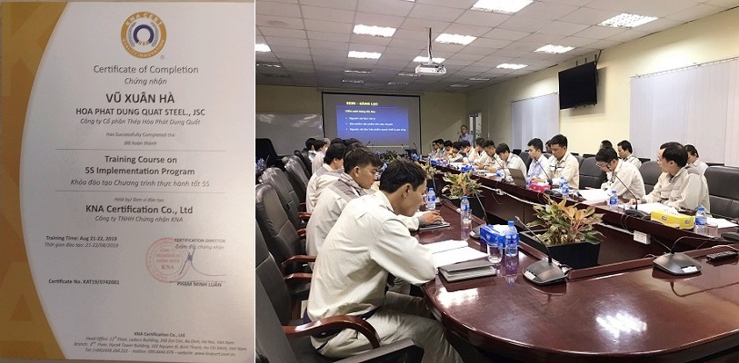 ĐÀO TẠO 5S CHO THÉP HÒA PHÁT DUNG QUẤT