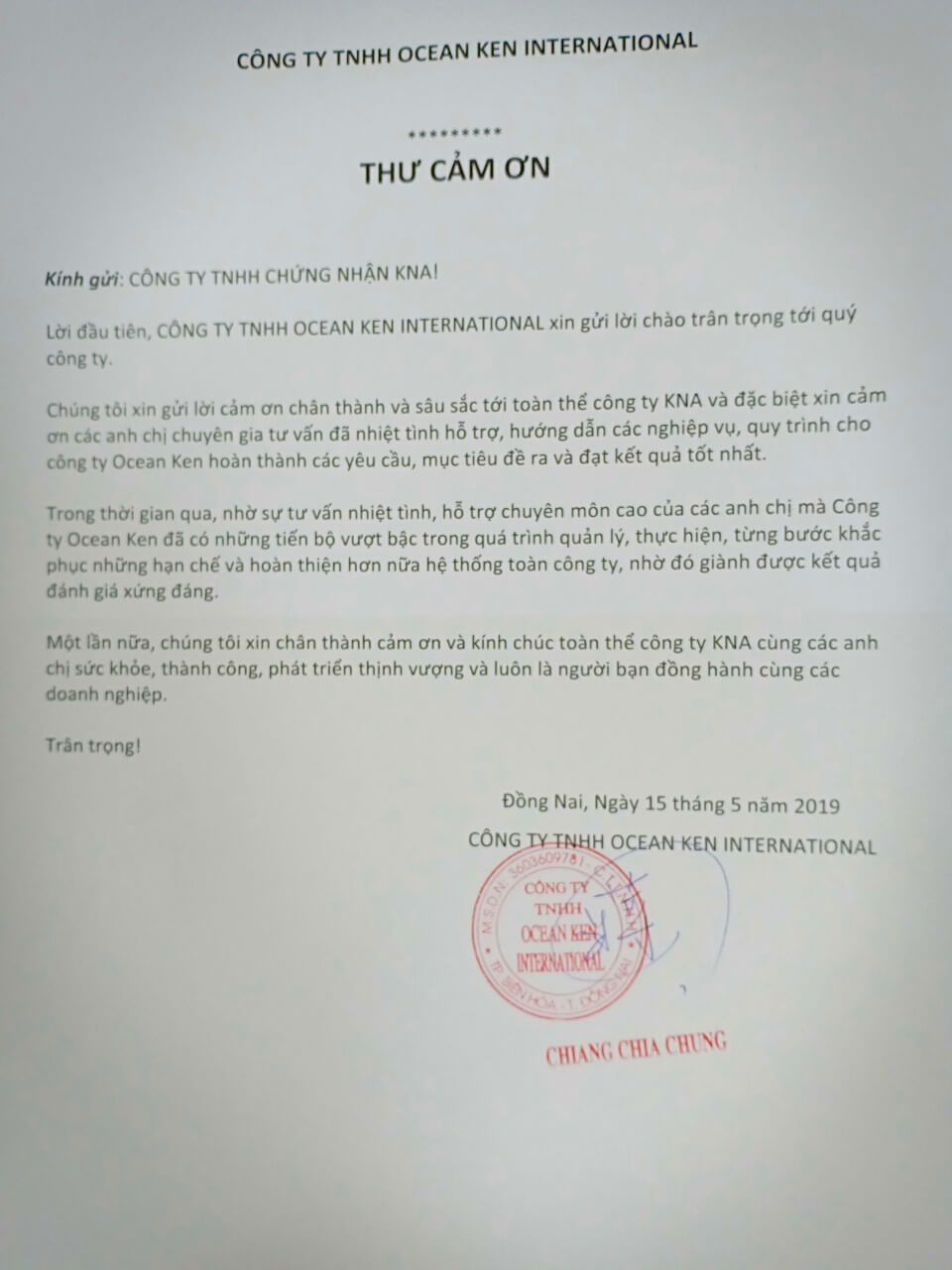 đào tạo bsci cho ocean ken