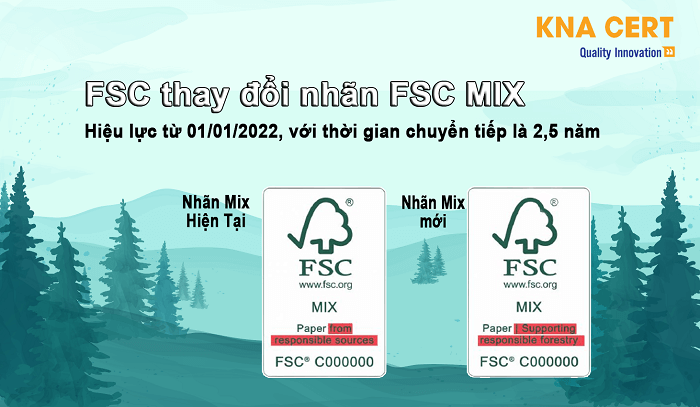 fsc thay đổi nhãn fsc mix