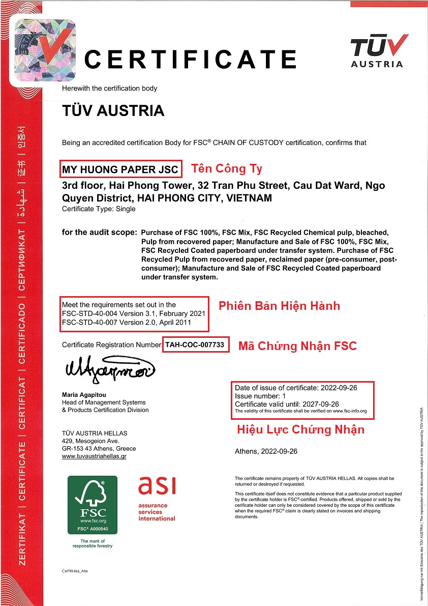 giấy chứng nhận FSC coc KNA CERT
