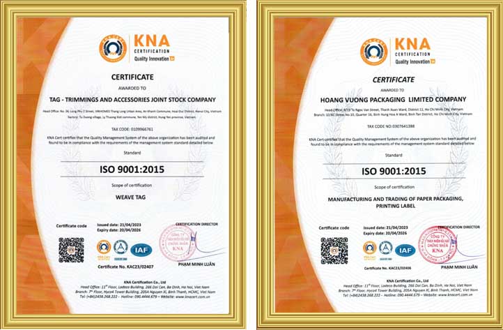 giấy chứng nhận iso 9001 
