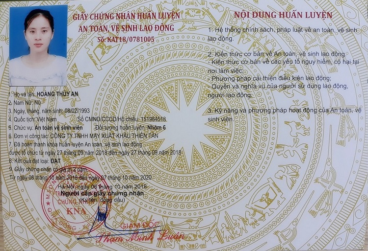 an toàn lao động nhóm 6