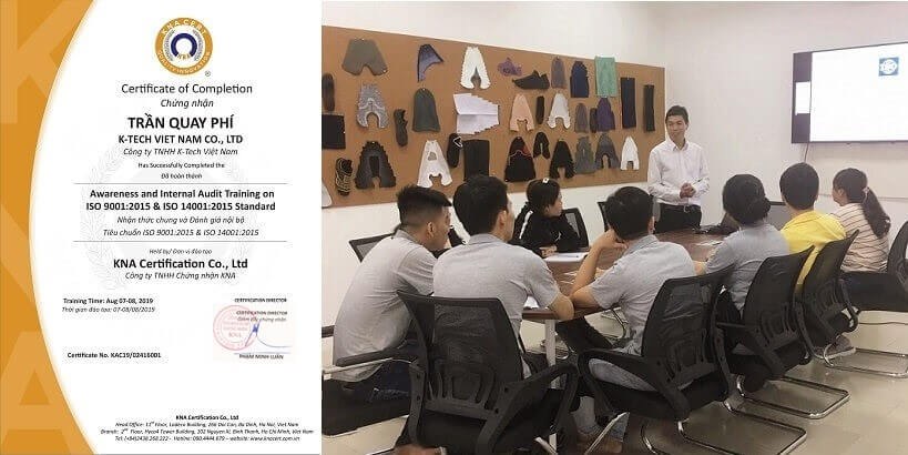 KNA在越南K-TECH公司展开ISO14001内部评估培培训