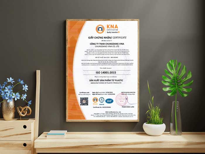 mẫu giấy chứng nhận iso 9001