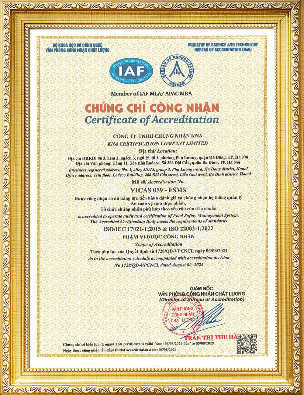 chứng nhận iSO 17021-1, ISO 17021 - 3