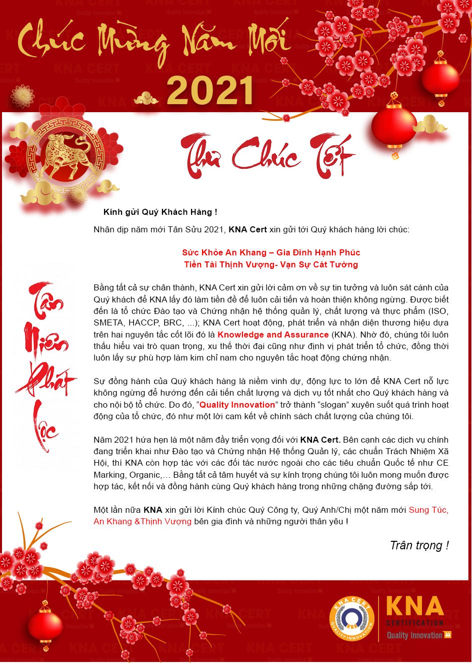 thư chúc tết 2021