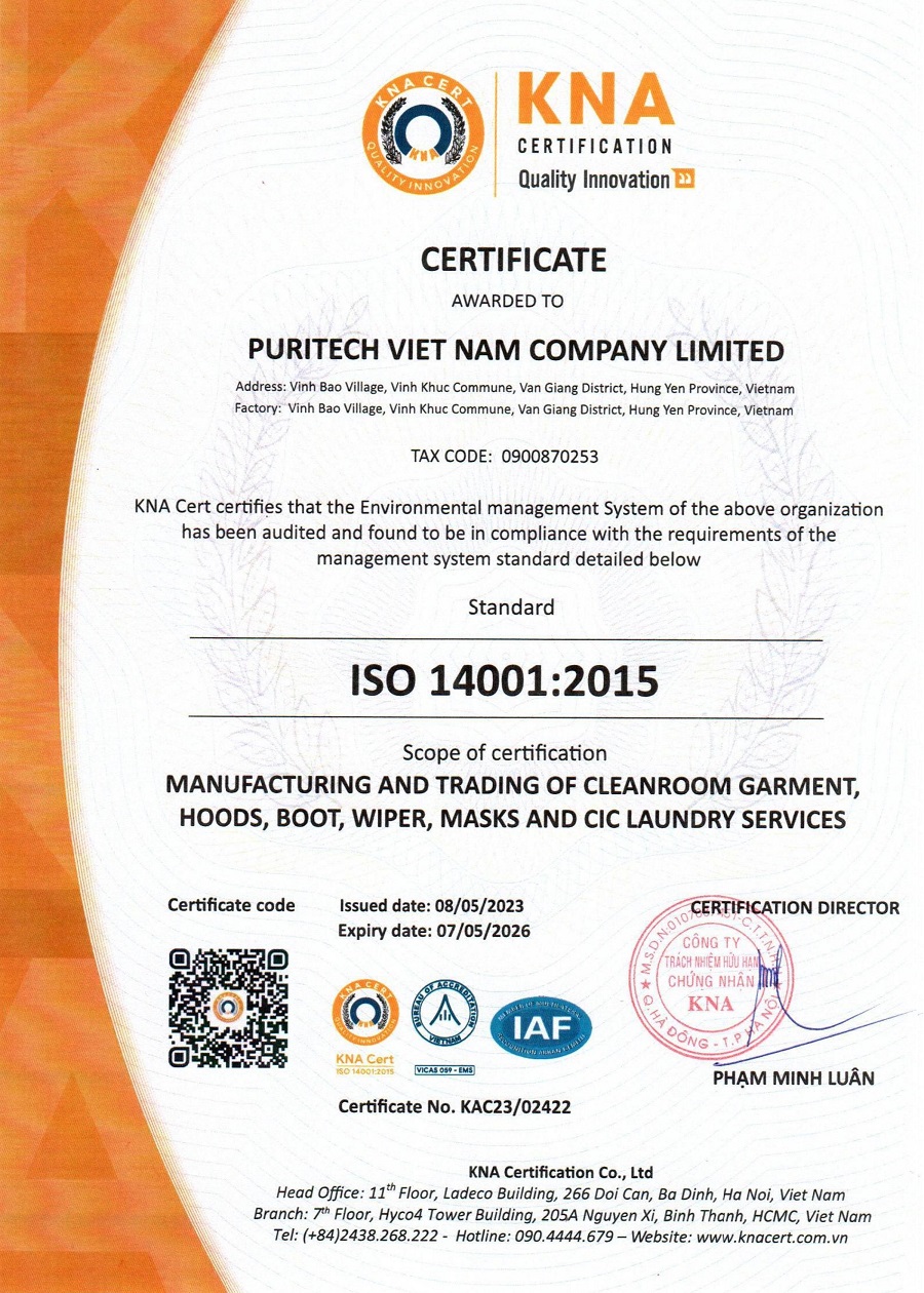 tổ chức chứng nhận iso 14001