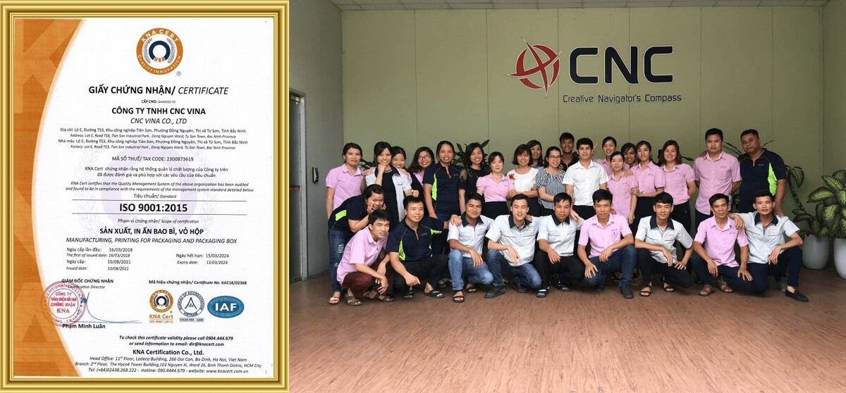 trao chứng chỉ ISO 9001:2015 cho Công ty